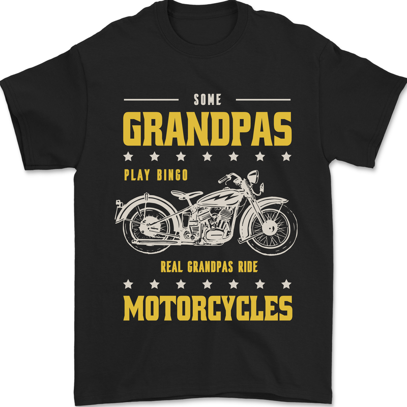 a black t - shirt with an image of a motorcycle