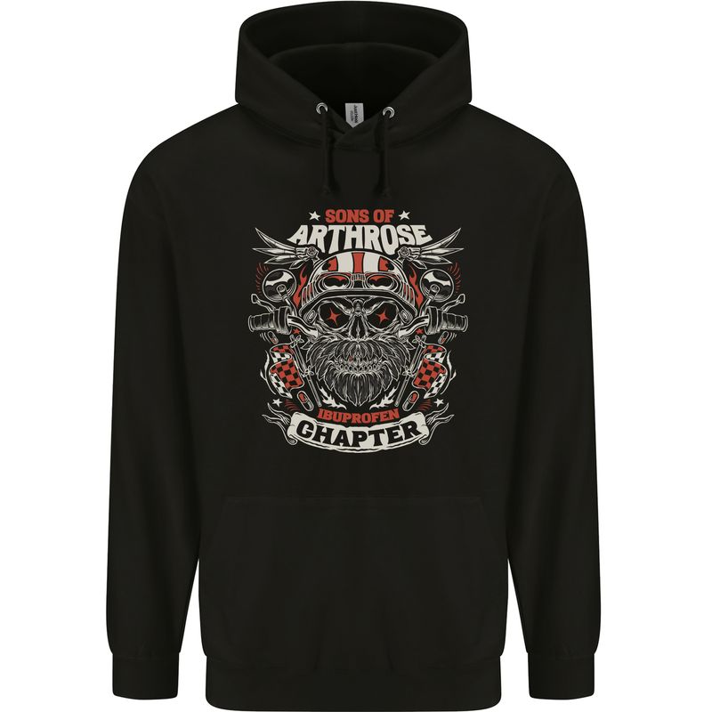 Sons of Arthrose Funny Biker Motorbike Motorcycle Childrens Kids Hoodie Black