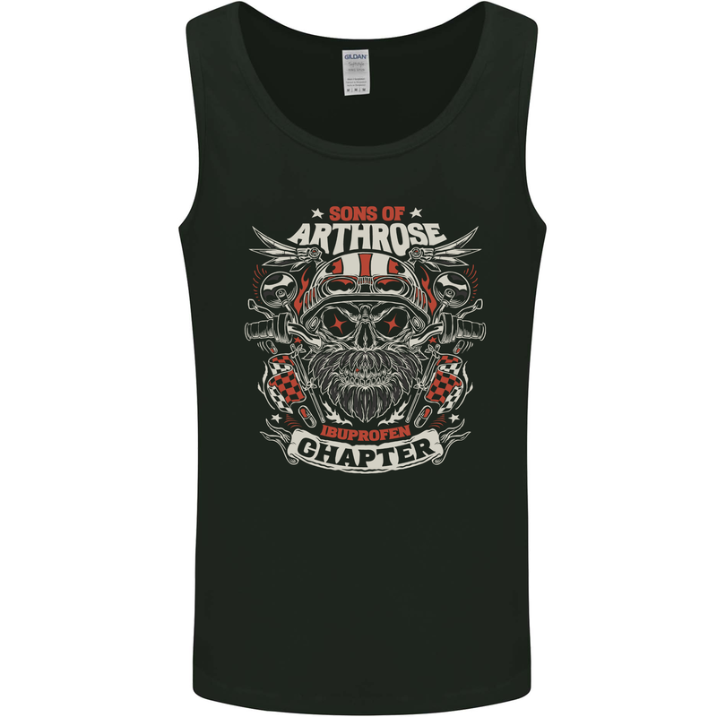 Sons of Arthrose Funny Biker Motorbike Motorcycle Mens Vest Tank Top Black