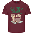 Sorry My Ferret Ate My Homework Funny Mens Cotton T-Shirt Tee Top Maroon