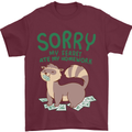 Sorry My Ferret Ate My Homework Funny Mens T-Shirt 100% Cotton Maroon