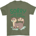 Sorry My Ferret Ate My Homework Funny Mens T-Shirt 100% Cotton Military Green