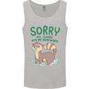 Sorry My Ferret Ate My Homework Funny Mens Vest Tank Top Sports Grey
