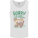 Sorry My Ferret Ate My Homework Funny Mens Vest Tank Top White