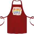 Sounds Gay Im In Funny LGBT Gay Pride Cotton Apron 100% Organic Maroon