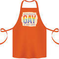 Sounds Gay Im In Funny LGBT Gay Pride Cotton Apron 100% Organic Orange