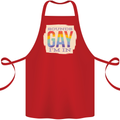 Sounds Gay Im In Funny LGBT Gay Pride Cotton Apron 100% Organic Red