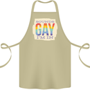 Sounds Gay Im In Funny LGBT Gay Pride Day Cotton Apron 100% Organic Khaki