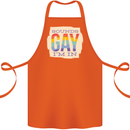 Sounds Gay Im In Funny LGBT Gay Pride Day Cotton Apron 100% Organic Orange