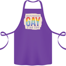 Sounds Gay Im In Funny LGBT Gay Pride Day Cotton Apron 100% Organic Purple