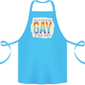 Sounds Gay Im In Funny LGBT Gay Pride Day Cotton Apron 100% Organic Turquoise