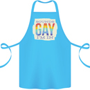 Sounds Gay Im In Funny LGBT Gay Pride Day Cotton Apron 100% Organic Turquoise