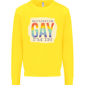 Sounds Gay Im In Funny LGBT Gay Pride Day Kids Sweatshirt Jumper Yellow
