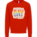 Sounds Gay Im In Funny LGBT Gay Pride Day Mens Sweatshirt Jumper Bright Red