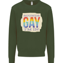 Sounds Gay Im In Funny LGBT Gay Pride Day Mens Sweatshirt Jumper Forest Green