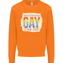 Sounds Gay Im In Funny LGBT Gay Pride Day Mens Sweatshirt Jumper Orange