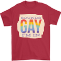 Sounds Gay Im In Funny LGBT Gay Pride Day Mens T-Shirt 100% Cotton Red