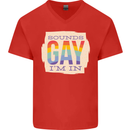 Sounds Gay Im In Funny LGBT Gay Pride Day Mens V-Neck Cotton T-Shirt Red