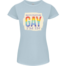 Sounds Gay Im In Funny LGBT Gay Pride Day Womens Petite Cut T-Shirt Light Blue