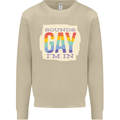 Sounds Gay Im In Funny LGBT Gay Pride Mens Sweatshirt Jumper Sand
