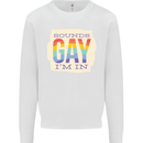 Sounds Gay Im In Funny LGBT Gay Pride Mens Sweatshirt Jumper White