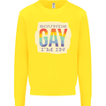 Sounds Gay Im In Funny LGBT Gay Pride Mens Sweatshirt Jumper Yellow