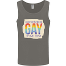 Sounds Gay Im In Funny LGBT Gay Pride Mens Vest Tank Top Charcoal