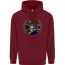 South Africa Bodybuilding Gym Training African Childrens Kids Hoodie Maroon