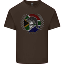 South Africa Bodybuilding Gym Training African Mens Cotton T-Shirt Tee Top Dark Chocolate