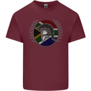 South Africa Bodybuilding Gym Training African Mens Cotton T-Shirt Tee Top Maroon