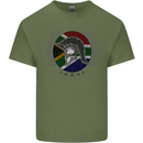 South Africa Bodybuilding Gym Training African Mens Cotton T-Shirt Tee Top Military Green
