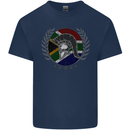 South Africa Bodybuilding Gym Training African Mens Cotton T-Shirt Tee Top Navy Blue
