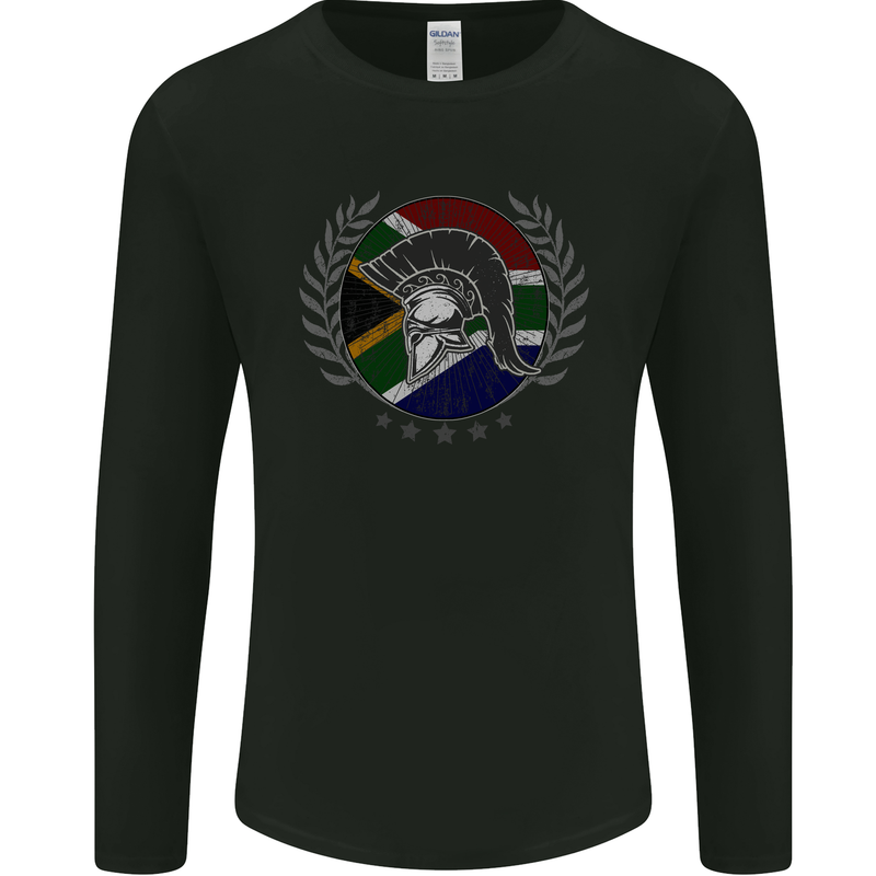 South Africa Bodybuilding Gym Training African Mens Long Sleeve T-Shirt Black