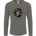 South Africa Bodybuilding Gym Training African Mens Long Sleeve T-Shirt Charcoal
