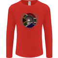 South Africa Bodybuilding Gym Training African Mens Long Sleeve T-Shirt Red