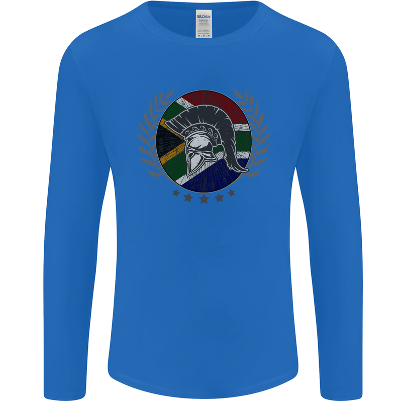 South Africa Bodybuilding Gym Training African Mens Long Sleeve T-Shirt Royal Blue