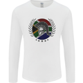 South Africa Bodybuilding Gym Training African Mens Long Sleeve T-Shirt White