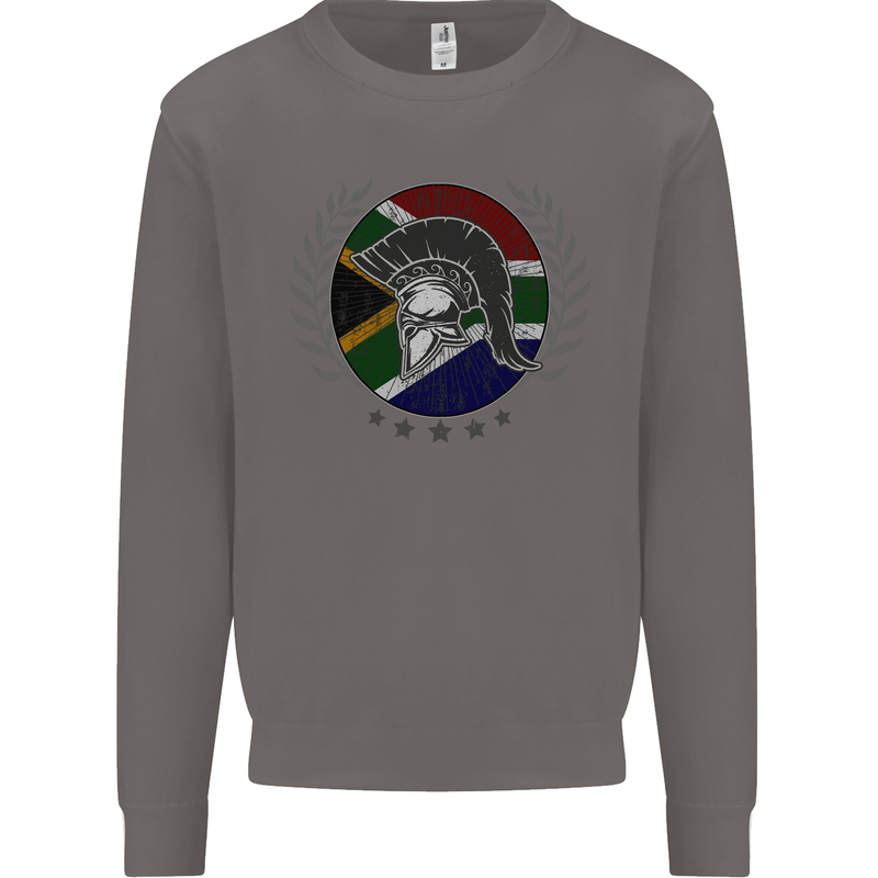 South Africa Bodybuilding Gym Training African Mens Sweatshirt Jumper Charcoal