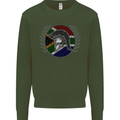 South Africa Bodybuilding Gym Training African Mens Sweatshirt Jumper Forest Green