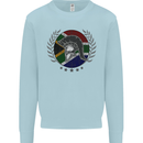South Africa Bodybuilding Gym Training African Mens Sweatshirt Jumper Light Blue
