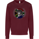 South Africa Bodybuilding Gym Training African Mens Sweatshirt Jumper Maroon