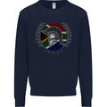 South Africa Bodybuilding Gym Training African Mens Sweatshirt Jumper Navy Blue