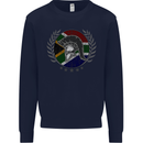 South Africa Bodybuilding Gym Training African Mens Sweatshirt Jumper Navy Blue