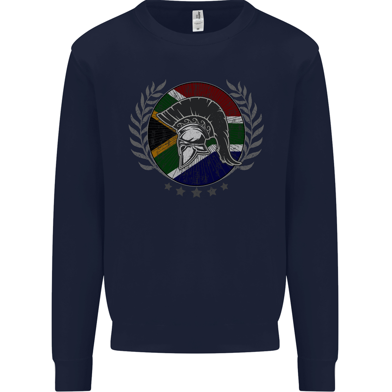 South Africa Bodybuilding Gym Training African Mens Sweatshirt Jumper Navy Blue