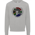 South Africa Bodybuilding Gym Training African Mens Sweatshirt Jumper Sports Grey