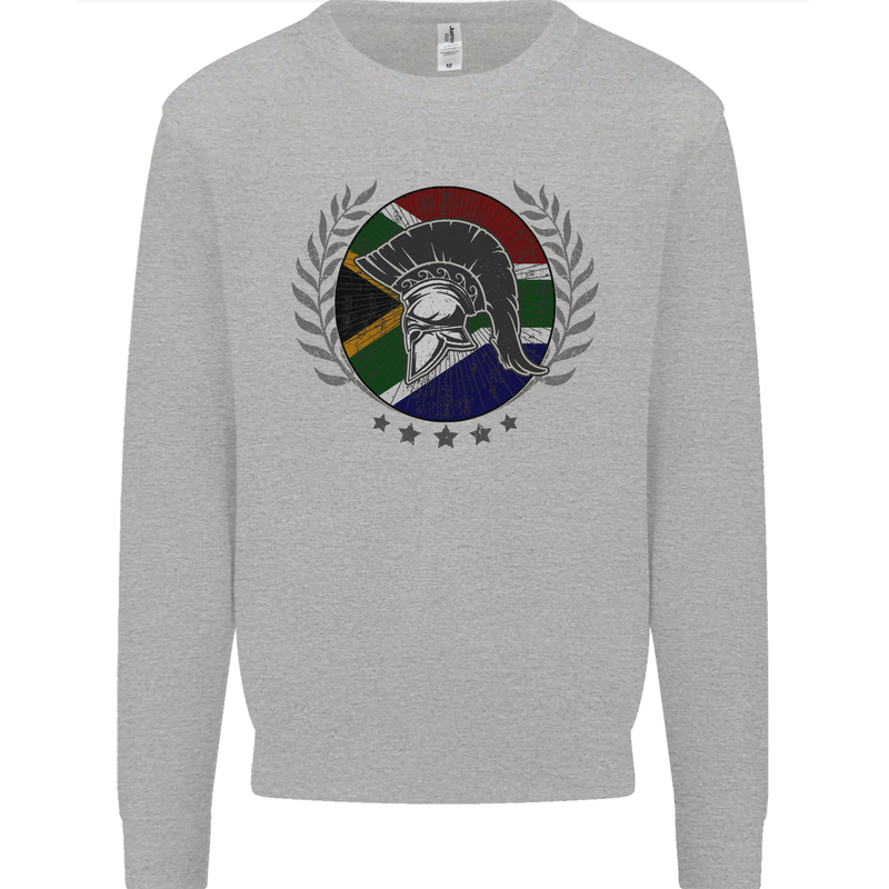 South Africa Bodybuilding Gym Training African Mens Sweatshirt Jumper Sports Grey