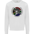 South Africa Bodybuilding Gym Training African Mens Sweatshirt Jumper White