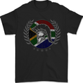 South Africa Bodybuilding Gym Training African Mens T-Shirt 100% Cotton Black