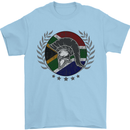 South Africa Bodybuilding Gym Training African Mens T-Shirt 100% Cotton Light Blue