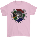 South Africa Bodybuilding Gym Training African Mens T-Shirt 100% Cotton Light Pink